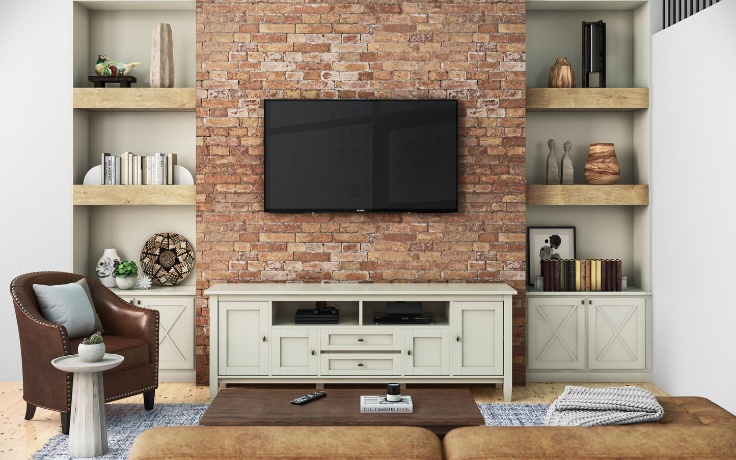 Antique White | Warm Shaker 72 inch TV Stand