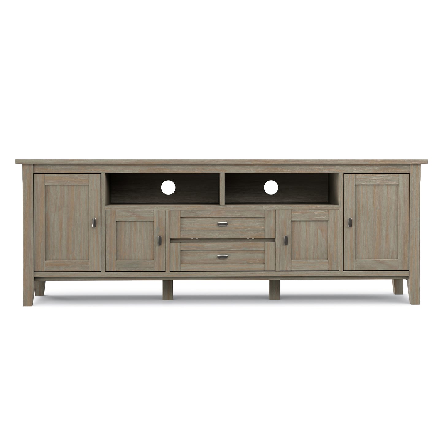 Distressed Grey | Warm Shaker 72 inch TV Media Stand