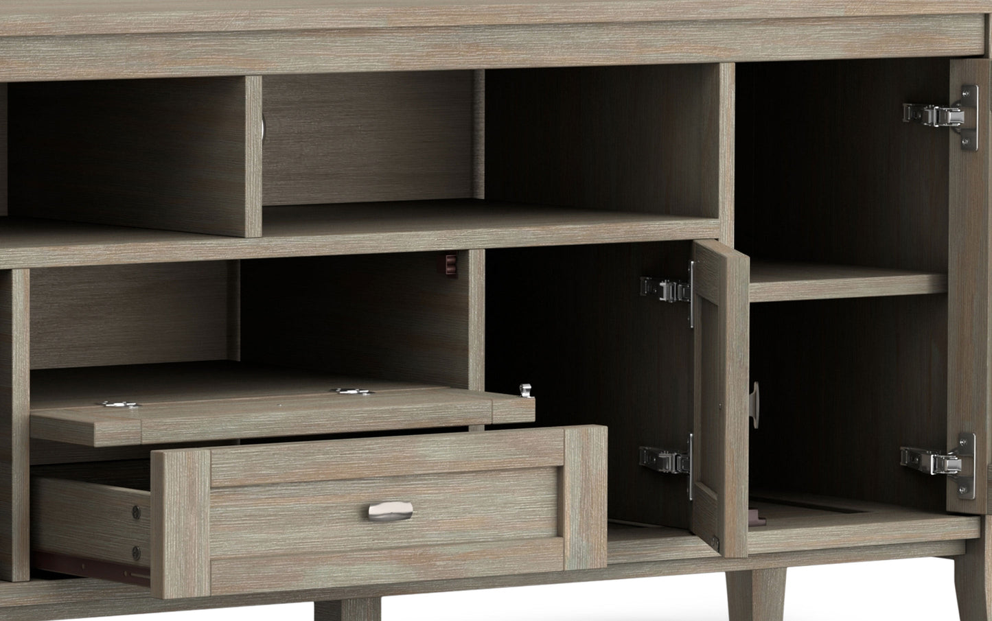 Distressed Grey | Warm Shaker 72 inch TV Stand