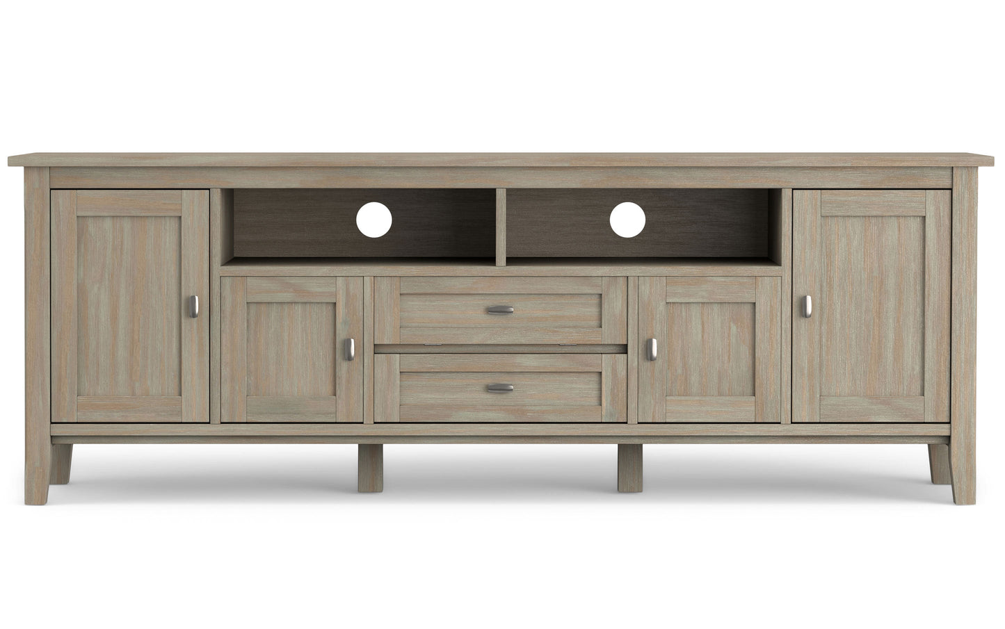Distressed Grey | Warm Shaker 72 inch TV Stand