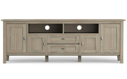 Distressed Grey | Warm Shaker 72 inch TV Stand