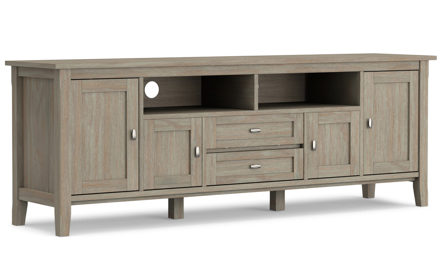 Distressed Grey | Warm Shaker 72 inch TV Stand