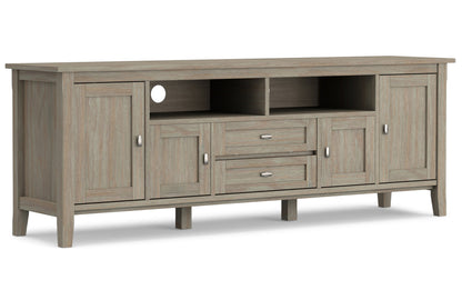 Distressed Grey | Warm Shaker 72 inch TV Stand