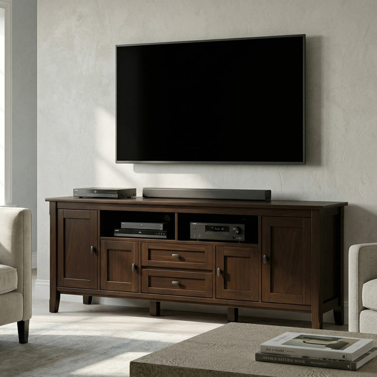 Tobacco Brown | Warm Shaker 72 inch TV Media Stand