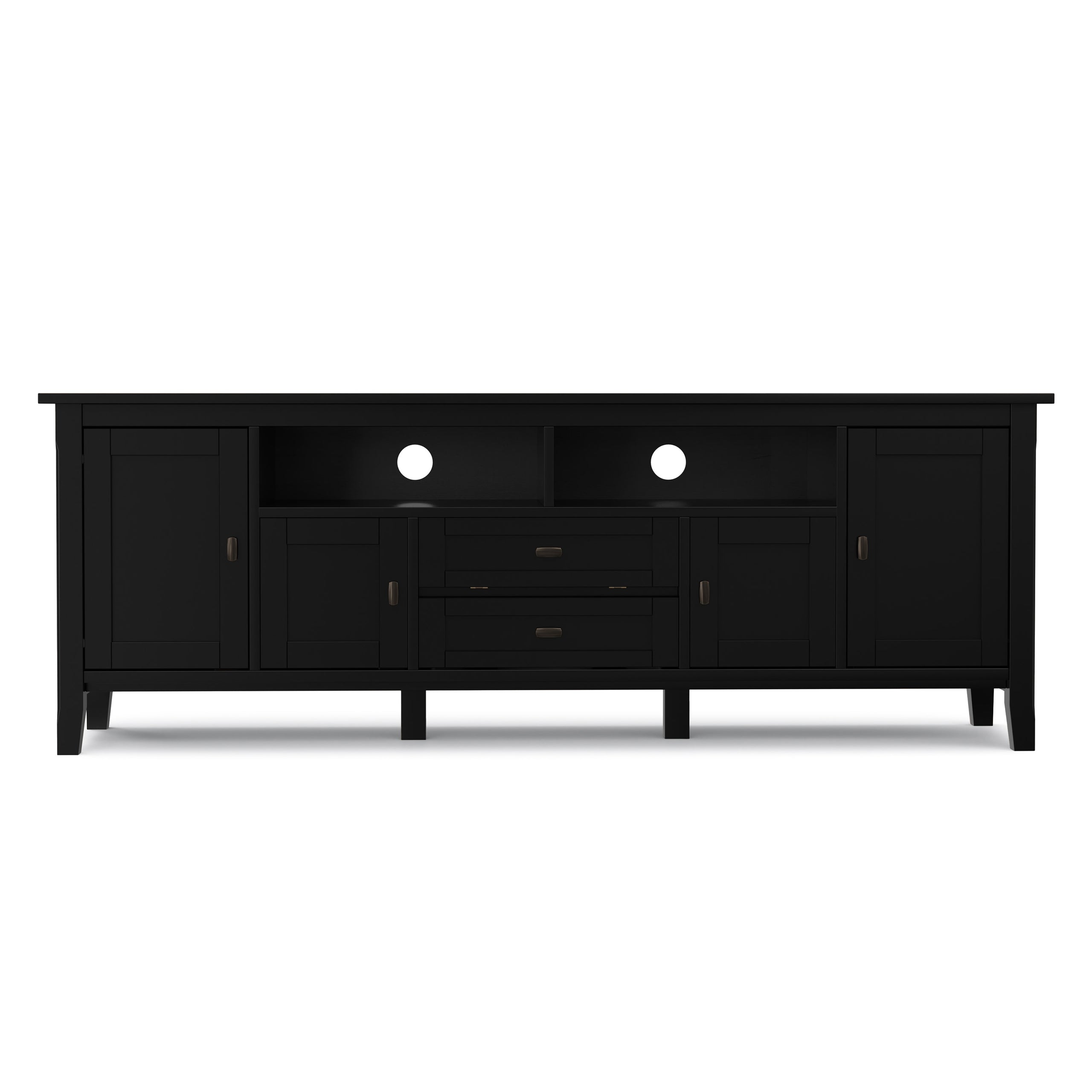 Black | Warm Shaker 72 inch TV Media Stand