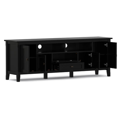 Black | Warm Shaker 72 inch TV Media Stand