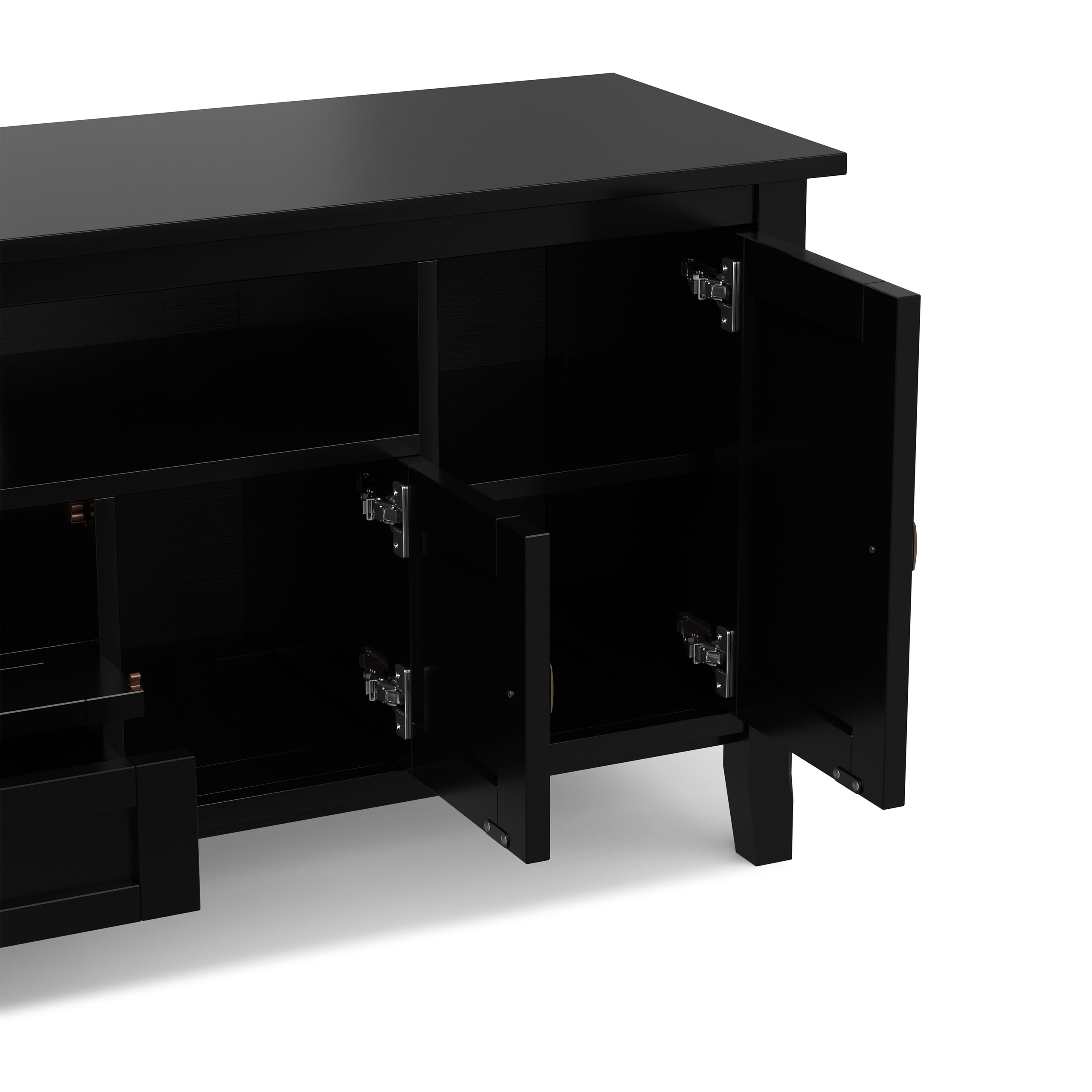 Black | Warm Shaker 72 inch TV Media Stand