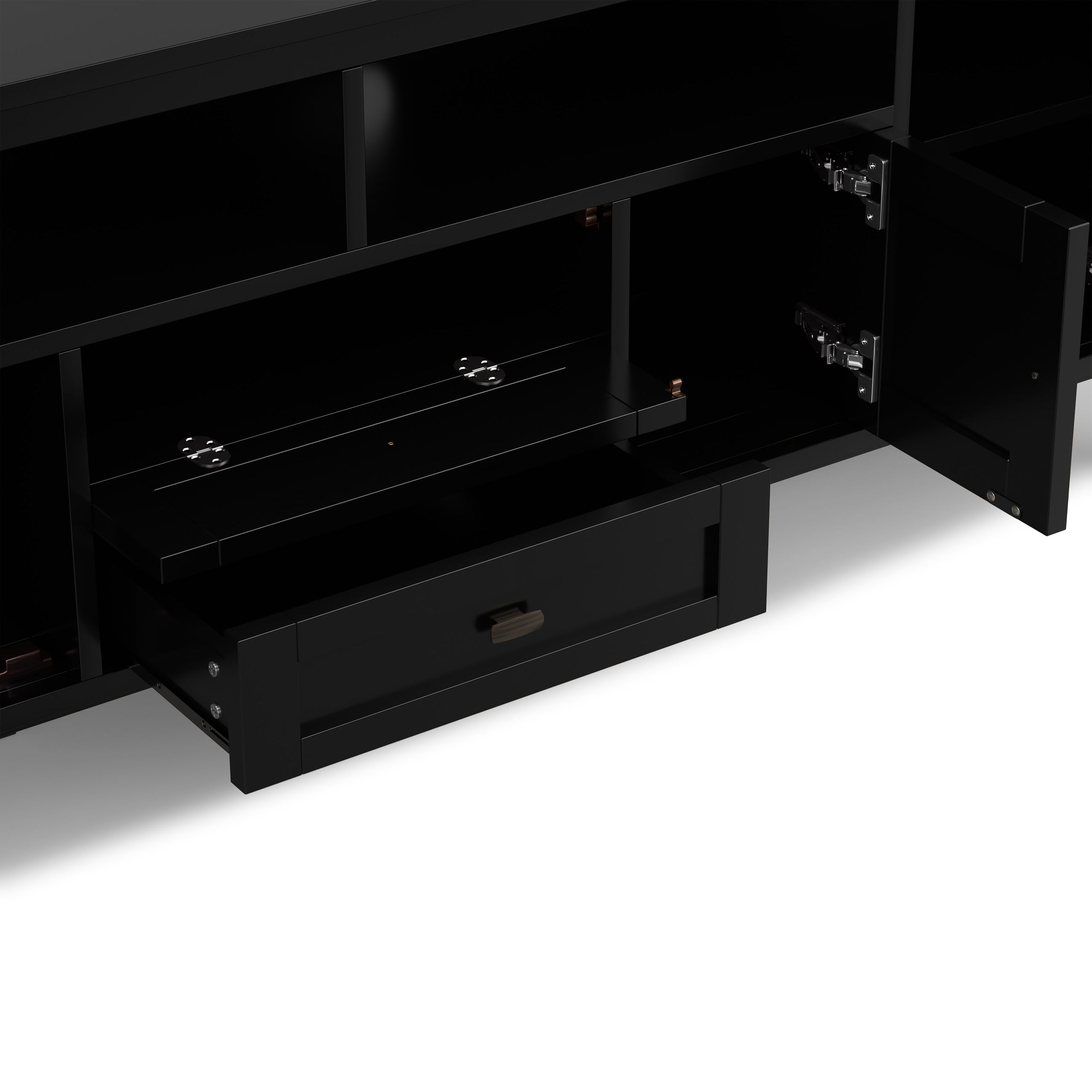 Black | Warm Shaker 72 inch TV Media Stand