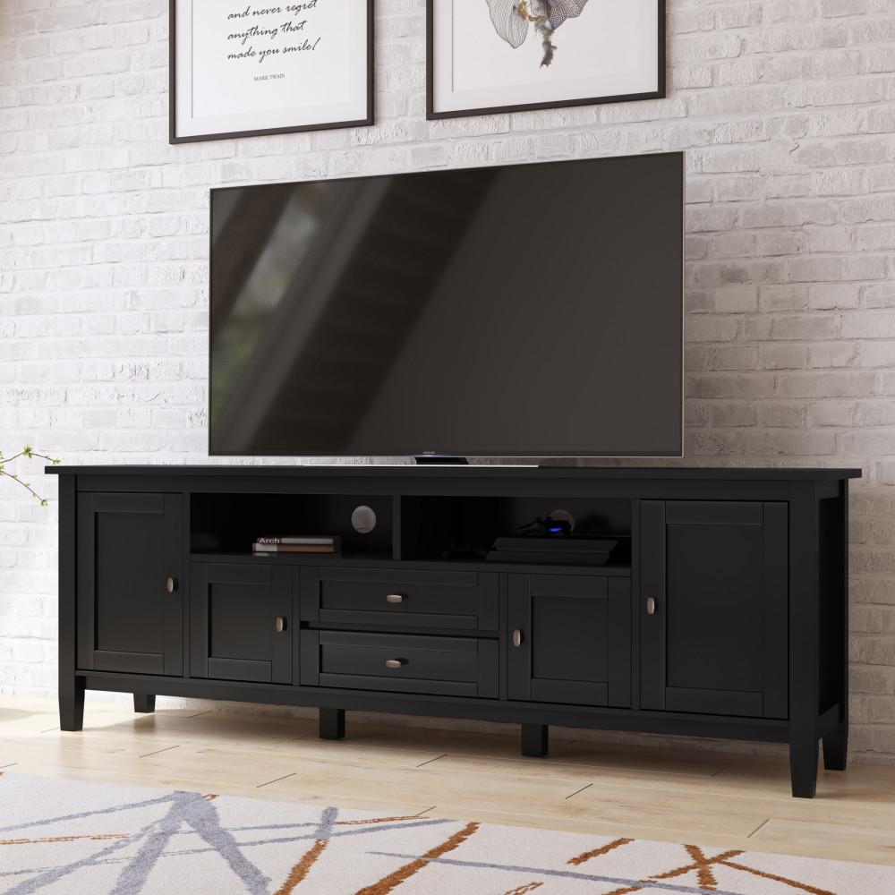 Black | Warm Shaker 72 inch TV Stand