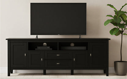 Black | Warm Shaker 72 inch TV Stand