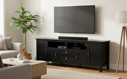 Black | Warm Shaker 72 inch TV Stand