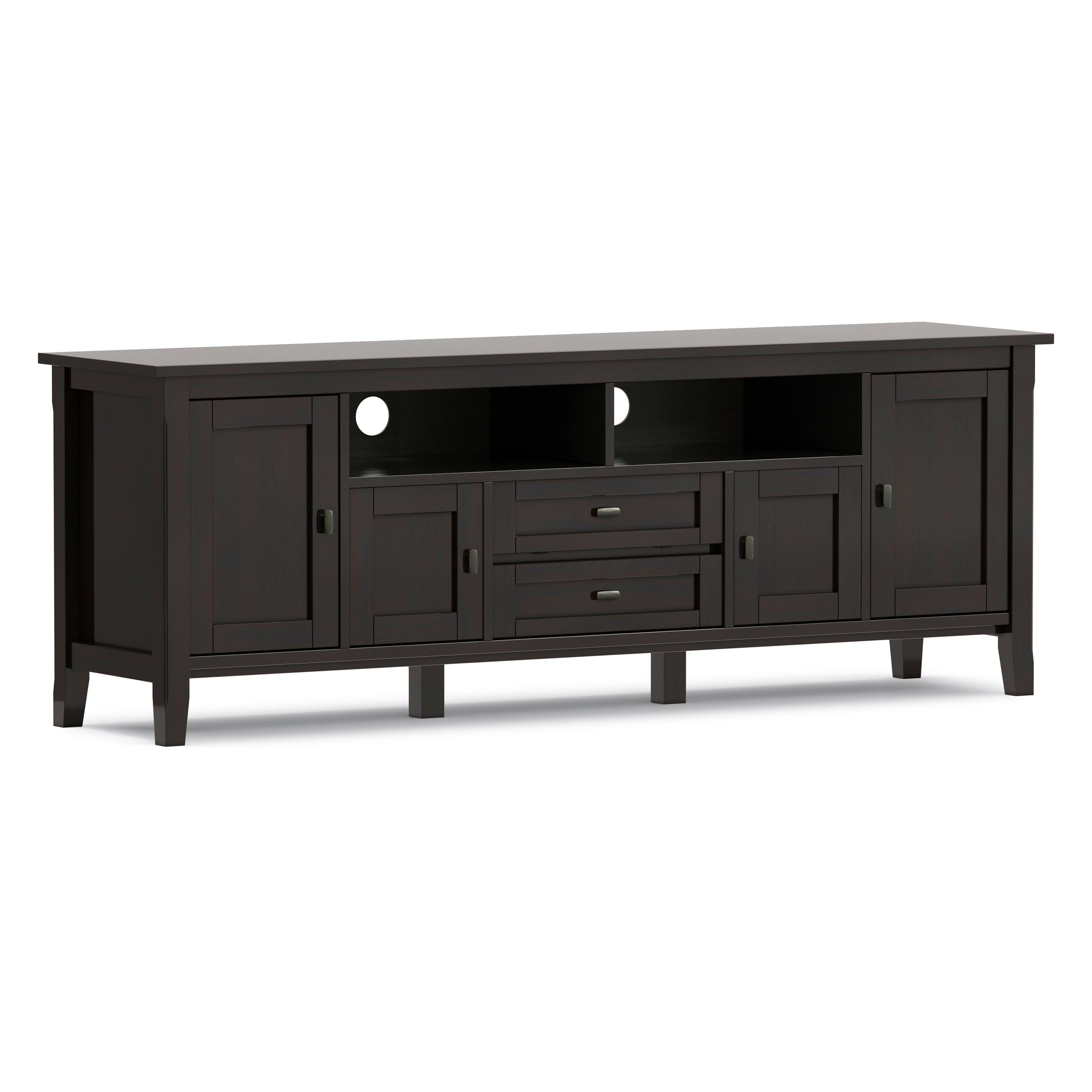 Hickory Brown | Warm Shaker 72 inch TV Media Stand