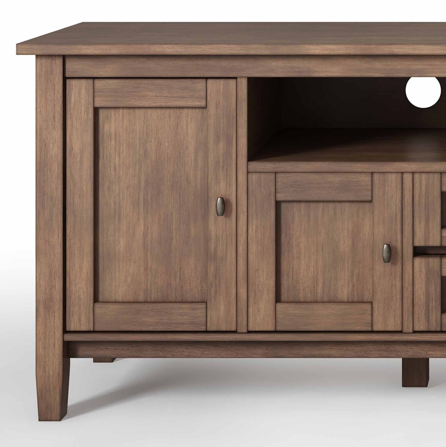 Rustic Natural Aged Brown | Warm Shaker 72 inch TV Stand