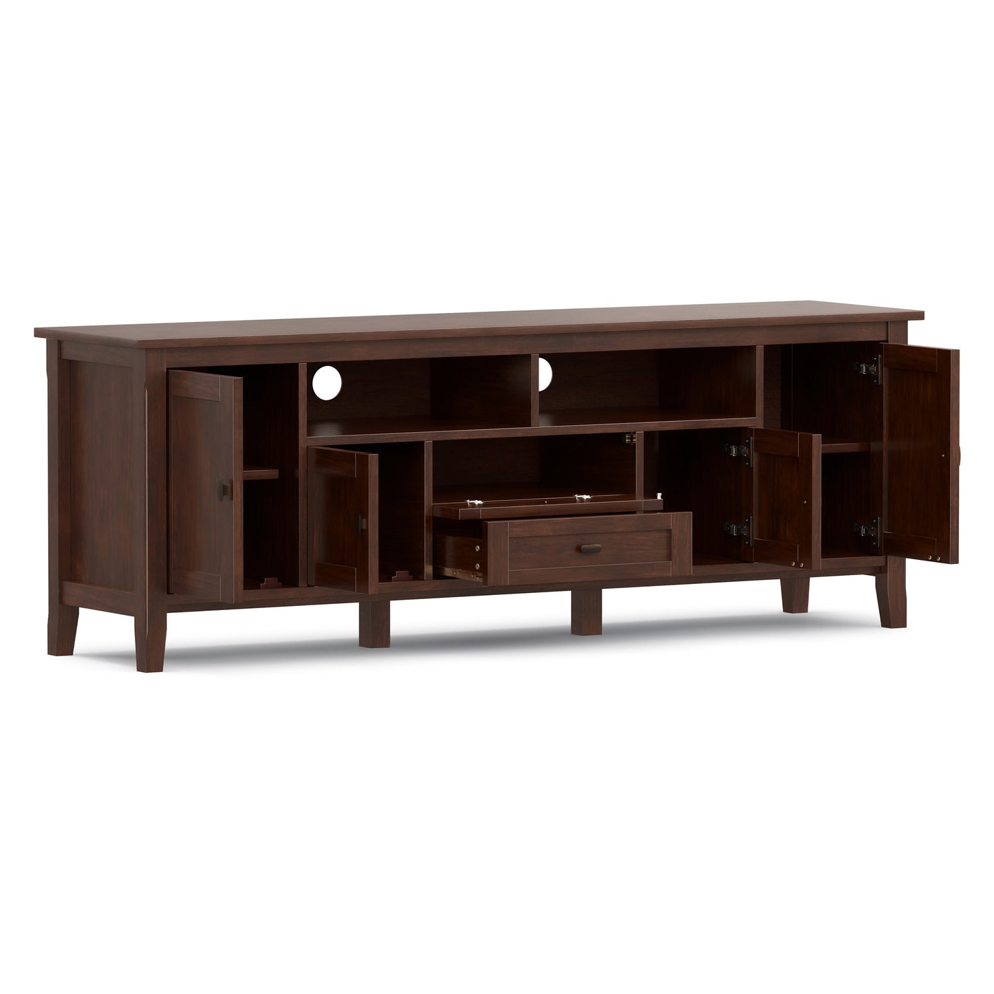 Russet Brown | Warm Shaker 72 inch TV Media Stand