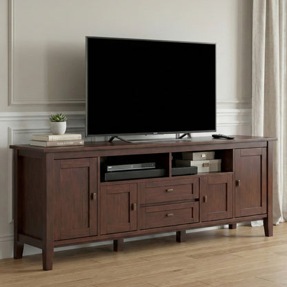 Russet Brown | Warm Shaker 72 inch TV Media Stand