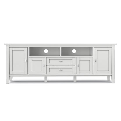 White | Warm Shaker 72 inch TV Media Stand