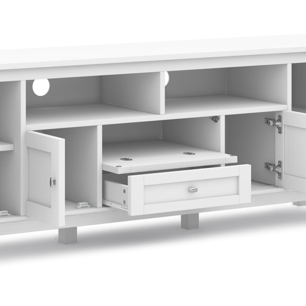 White | Warm Shaker 72 inch TV Stand