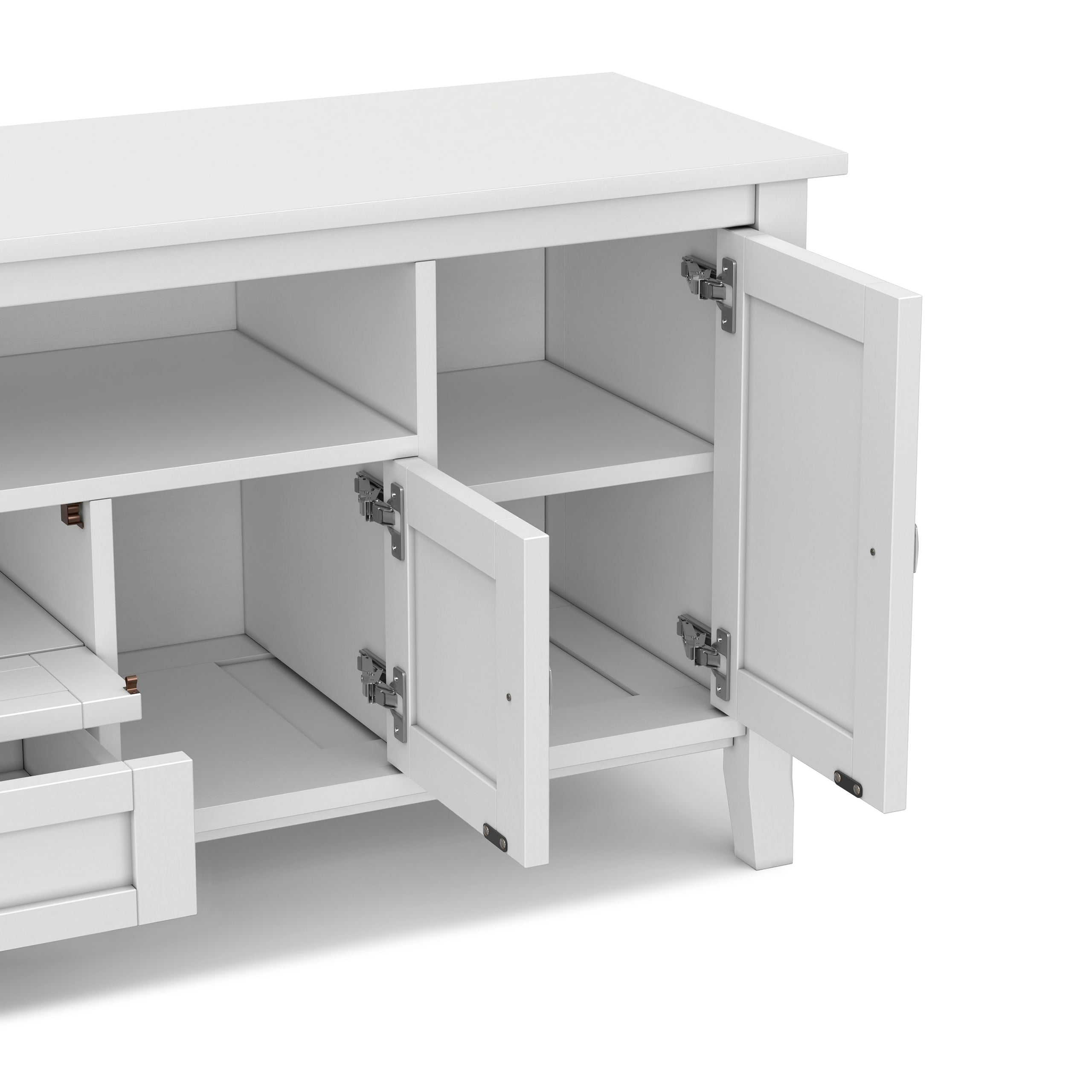 White | Warm Shaker 72 inch TV Media Stand