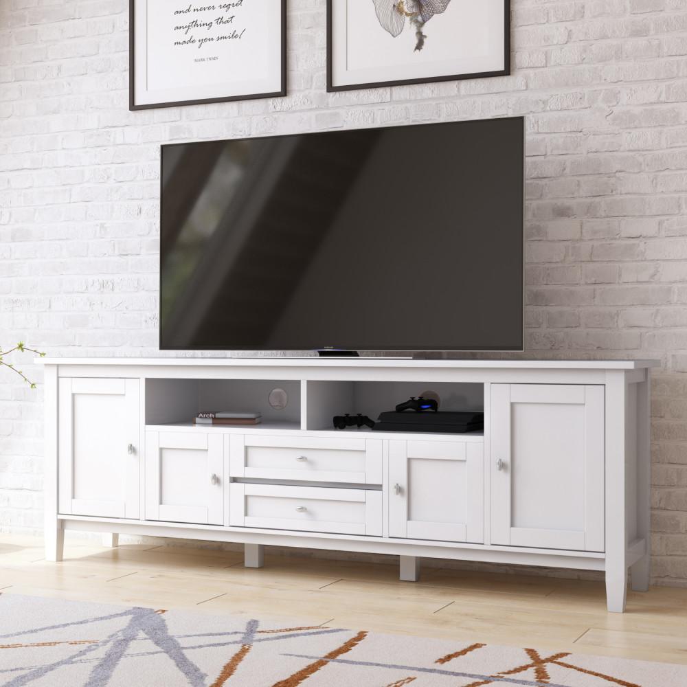 White | Warm Shaker 72 inch TV Stand