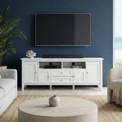 White | Warm Shaker 72 inch TV Media Stand