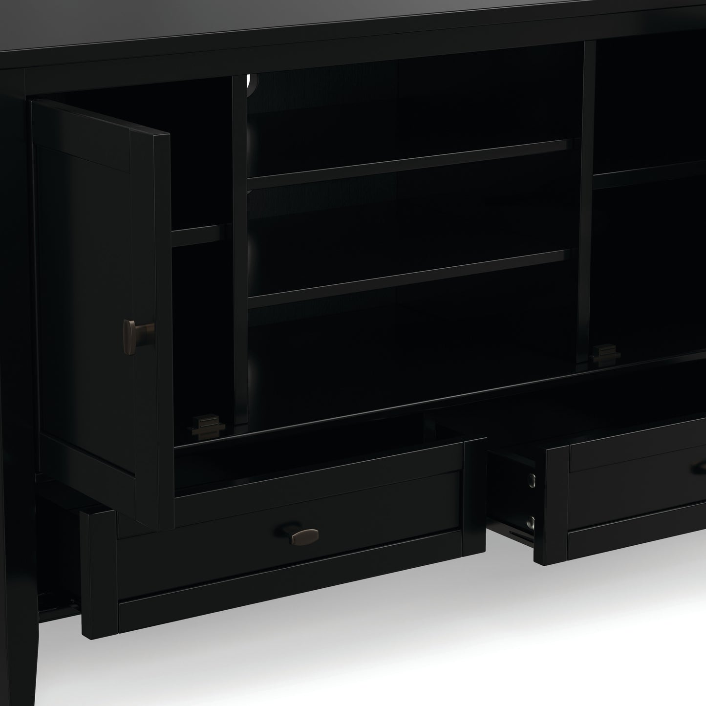 Black | Warm Shaker TV Media Stand