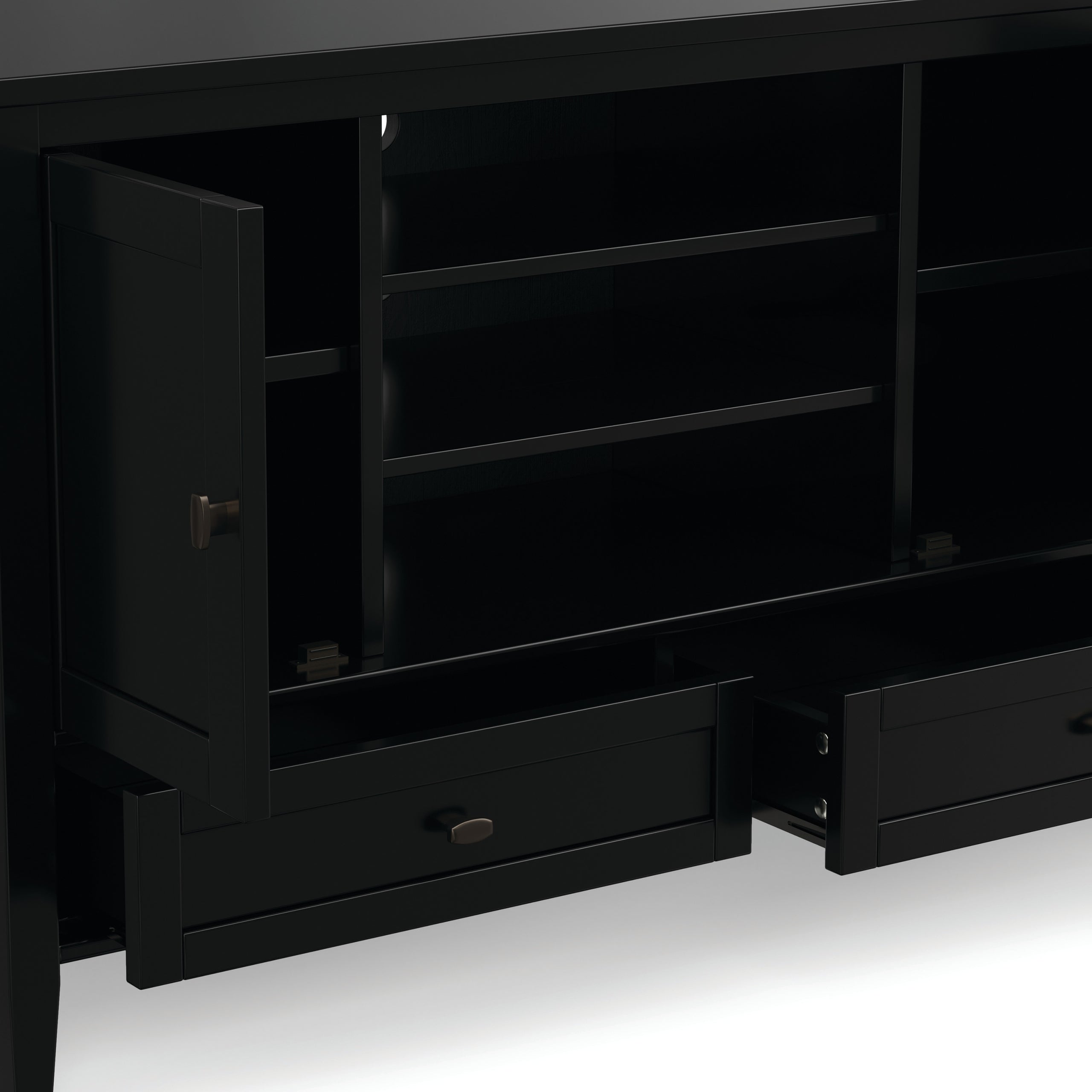 Black | Warm Shaker TV Media Stand