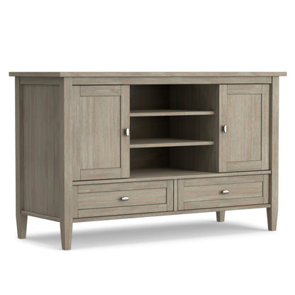 Distressed Grey | Warm Shaker TV Media Stand