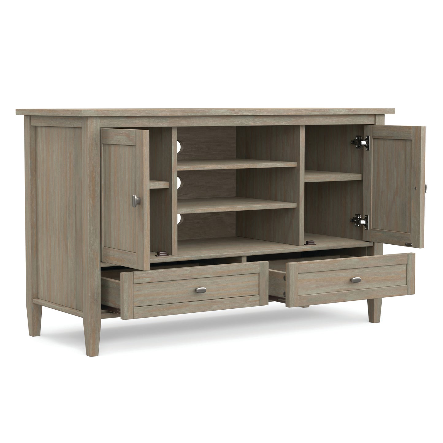 Distressed Grey | Warm Shaker TV Media Stand