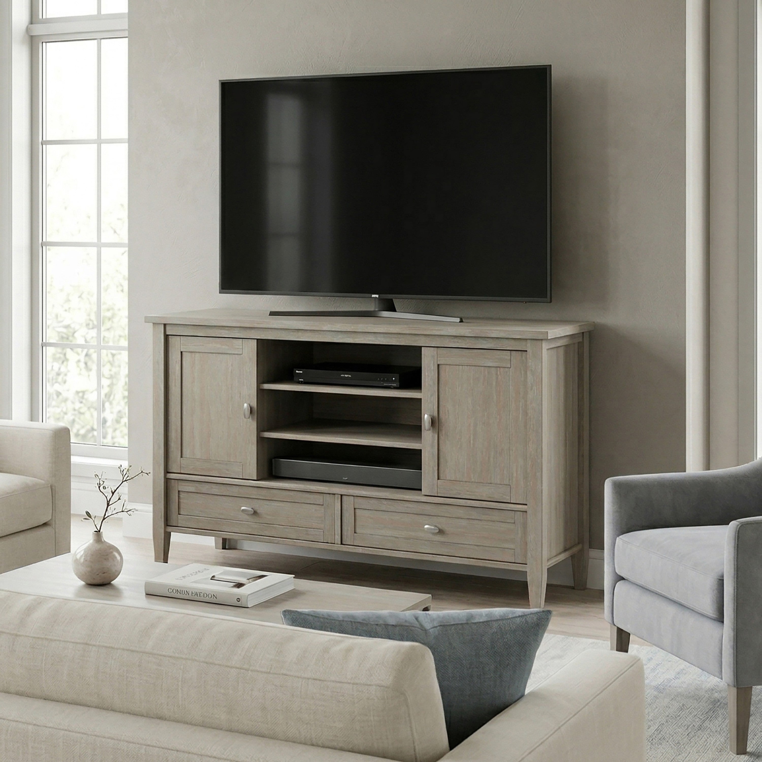 47 Inch TV Stand | Warm Shaker Media Console – Simpli Home