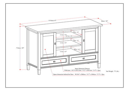 Tobacco Brown | Warm Shaker TV Media Stand