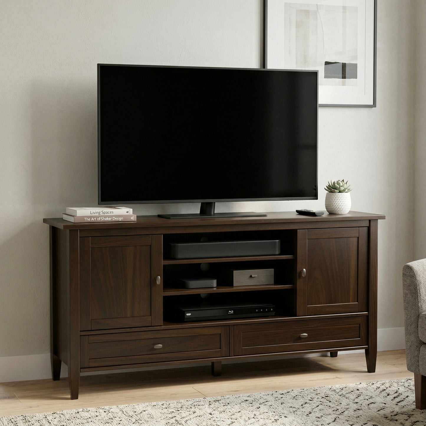 Tobacco Brown | Warm Shaker TV Media Stand