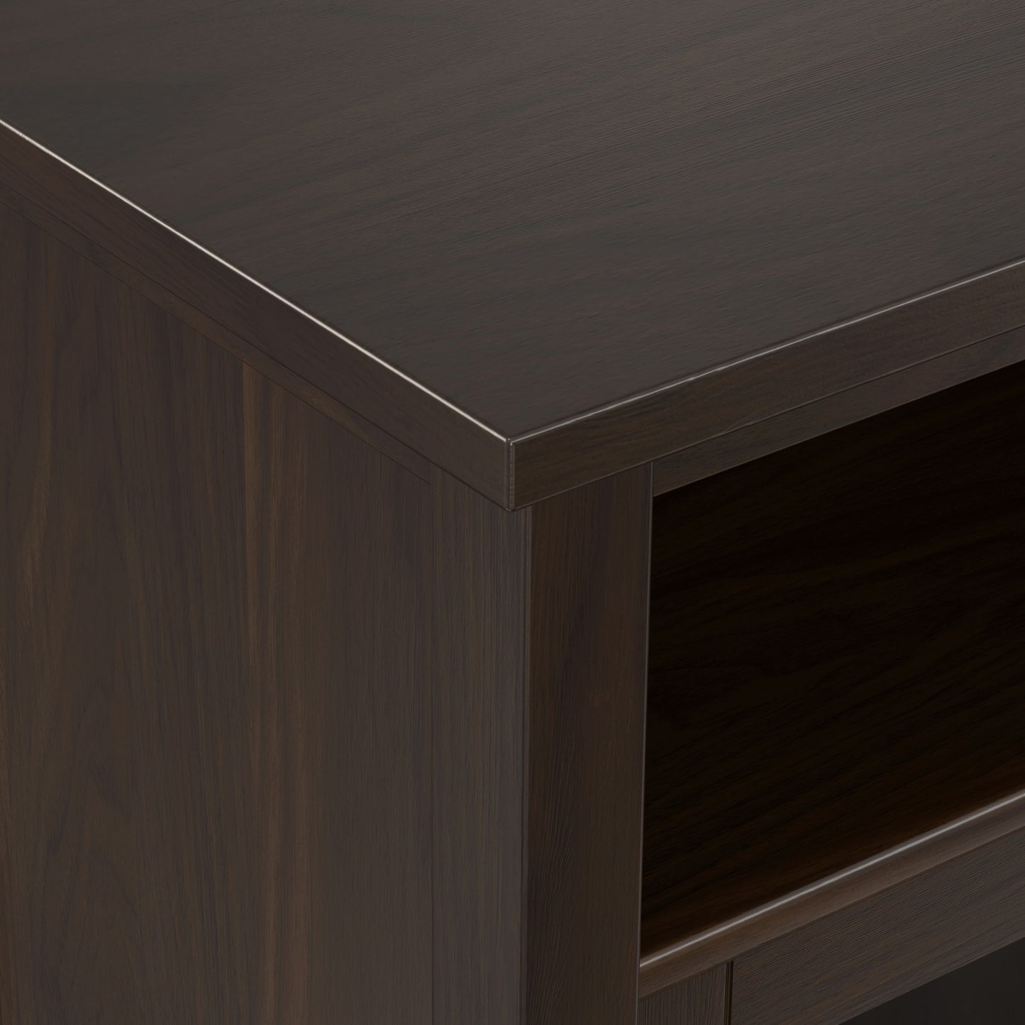 Brunette Brown | Warm Shaker Medium Storage Media Cabinet