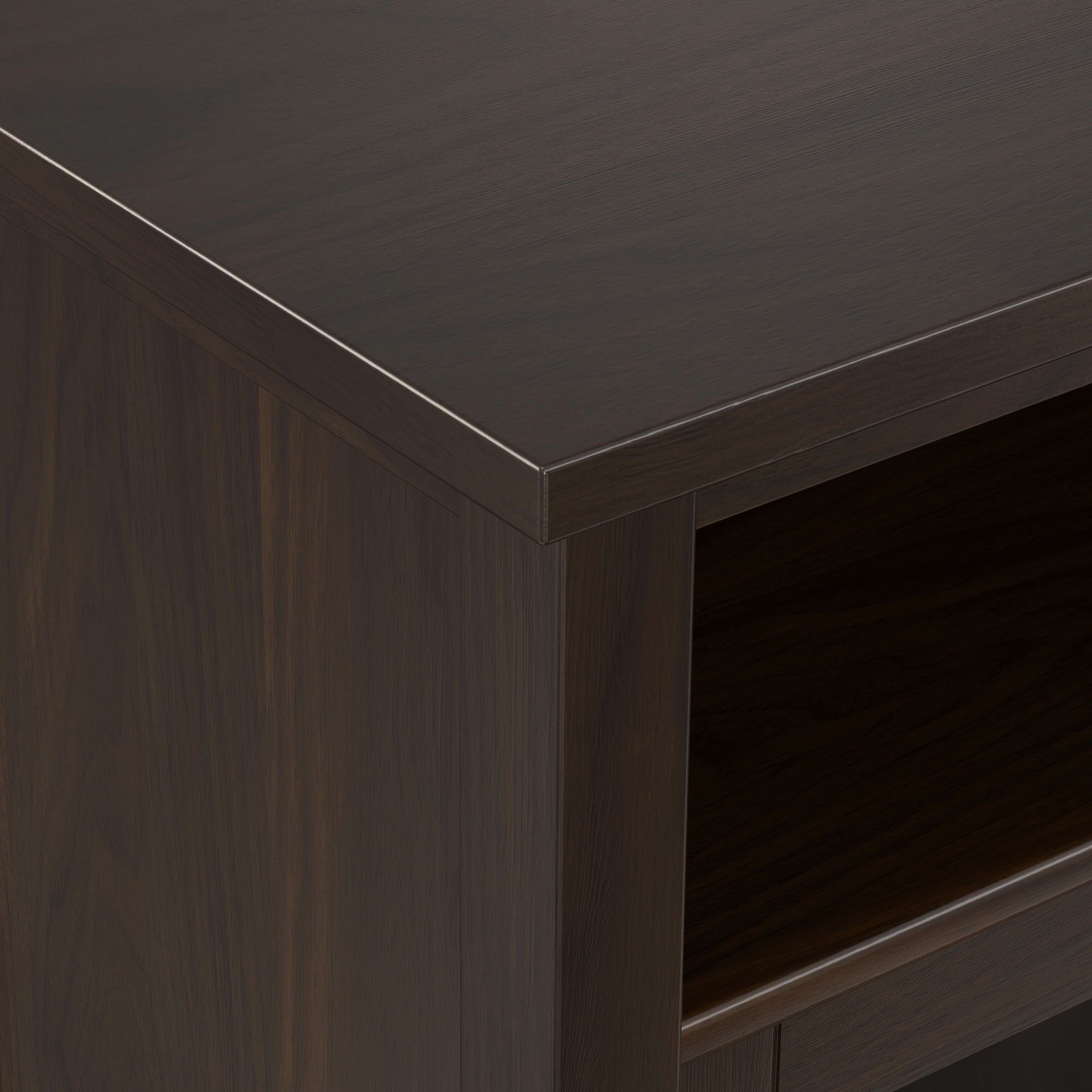 Brunette Brown | Warm Shaker Medium Storage Media Cabinet