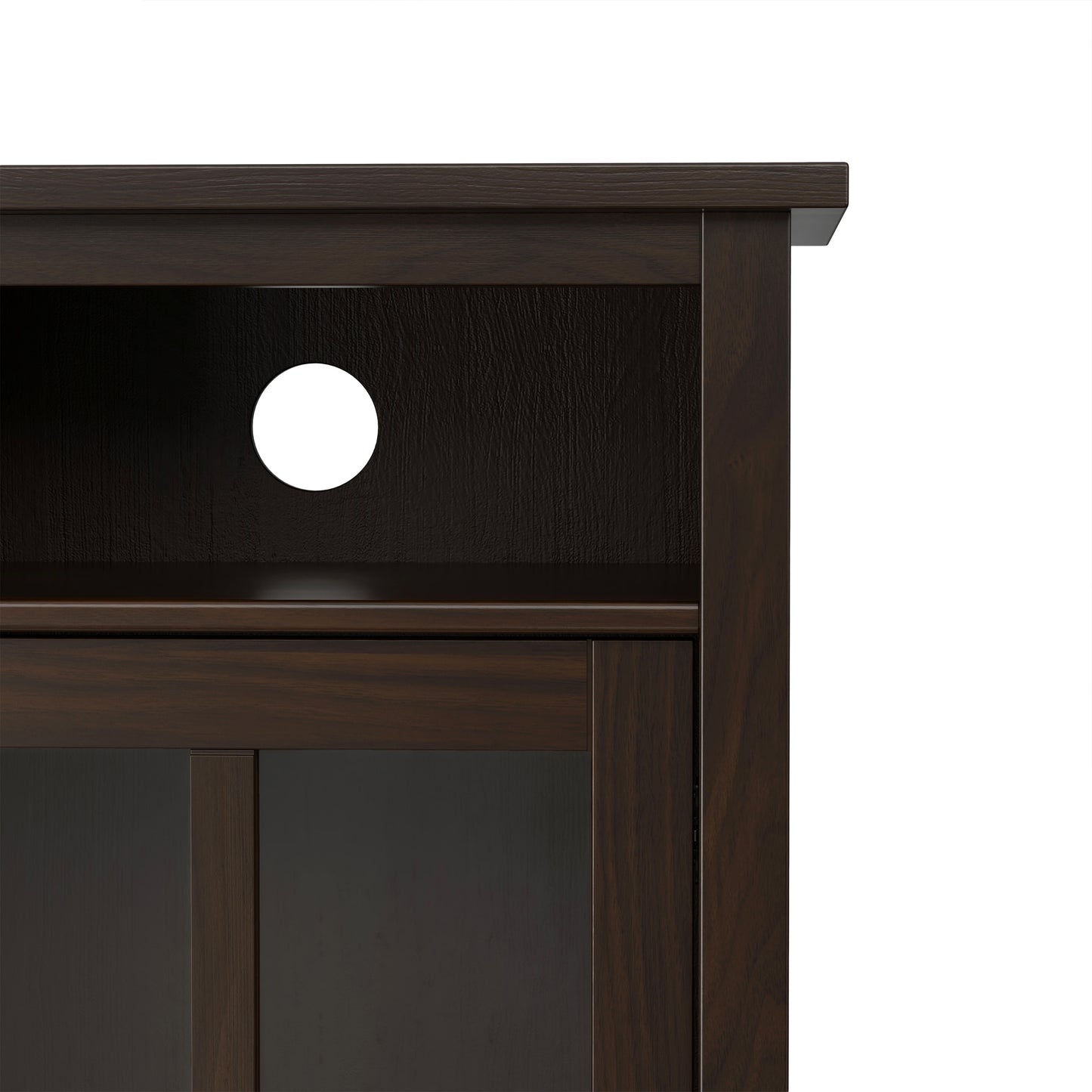 Brunette Brown | Warm Shaker Medium Storage Media Cabinet
