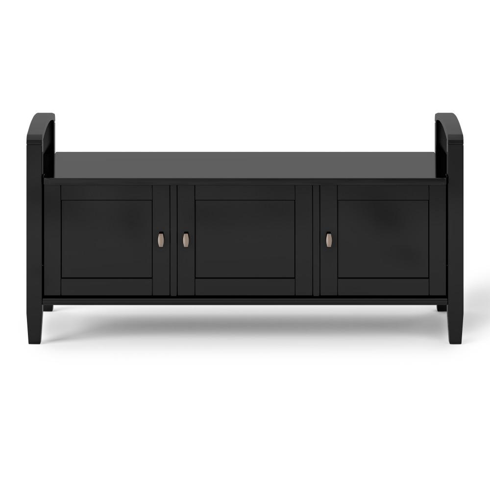 Black | Warm Shaker 44 inch Entryway Bench