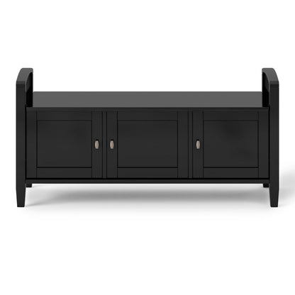 Black | Warm Shaker 44 inch Entryway Bench
