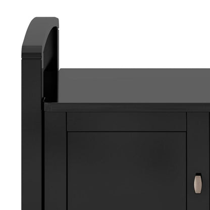 Black | Warm Shaker 44 inch Entryway Bench