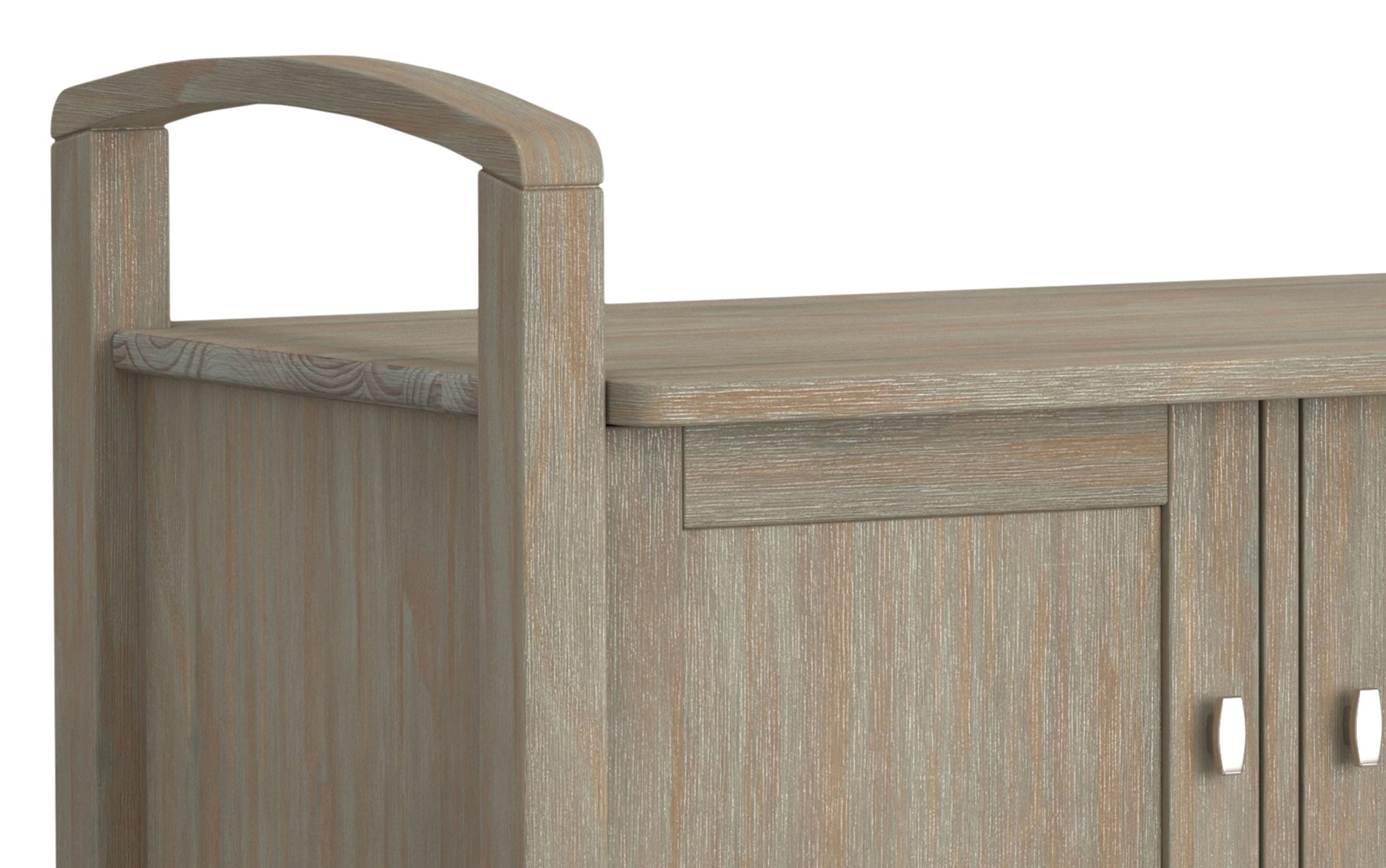 Distressed Grey | Warm Shaker 44 inch Entryway Bench
