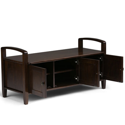 Tobacco Brown | Warm Shaker 44 inch Entryway Bench