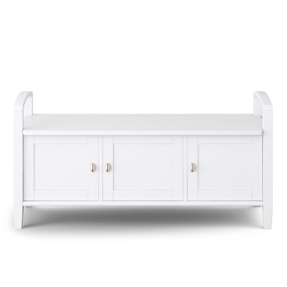 White | Warm Shaker 44 inch Entryway Bench