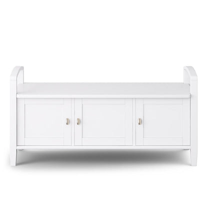 White | Warm Shaker 44 inch Entryway Bench