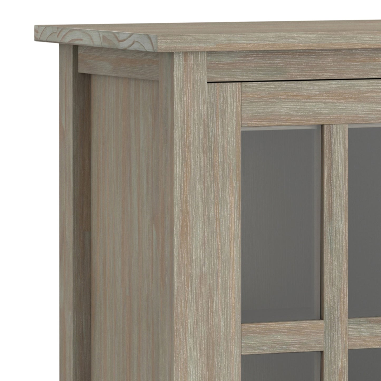 Distressed Grey | Warm Shaker Low Storage Cabinet