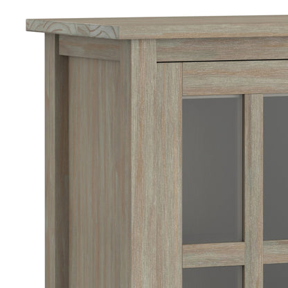 Distressed Grey | Warm Shaker Low Storage Cabinet