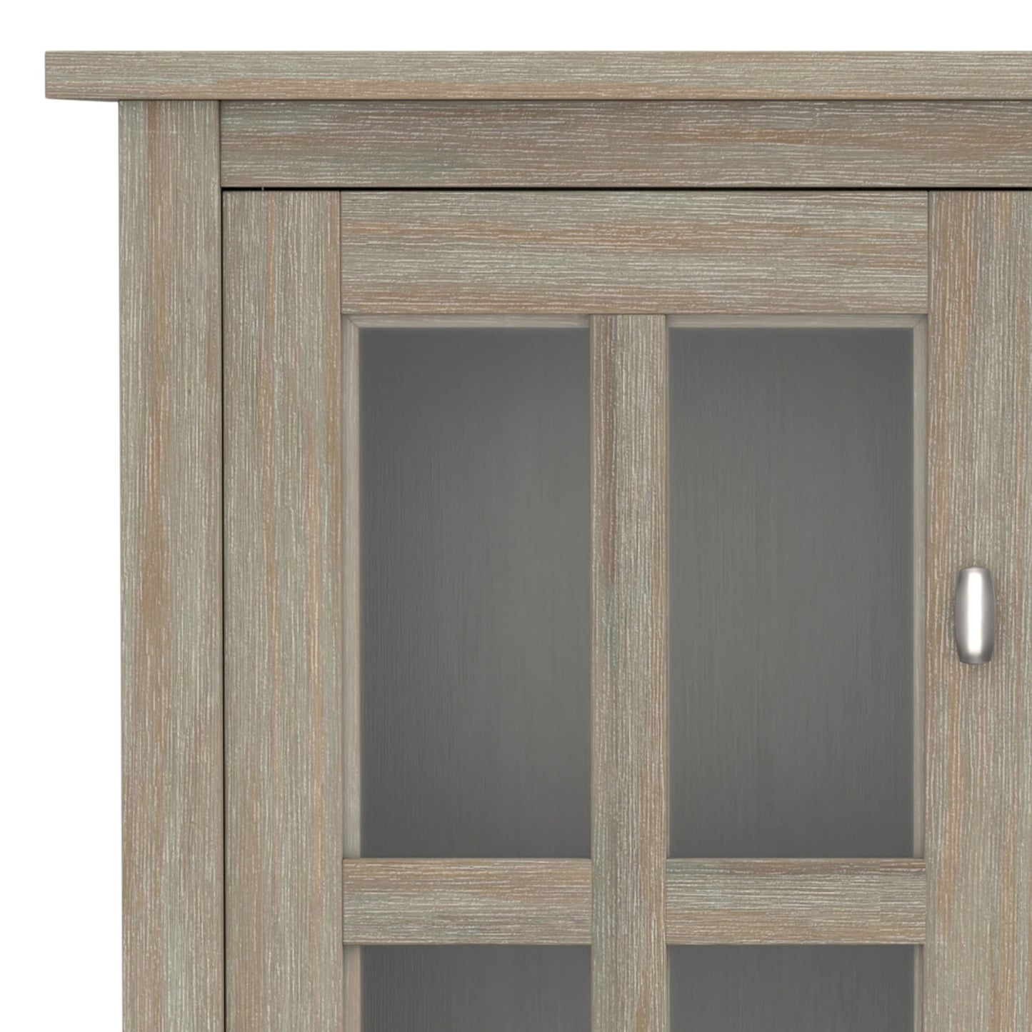 Distressed Grey | Warm Shaker Low Storage Cabinet