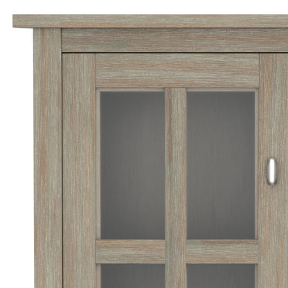Distressed Grey | Warm Shaker Low Storage Cabinet