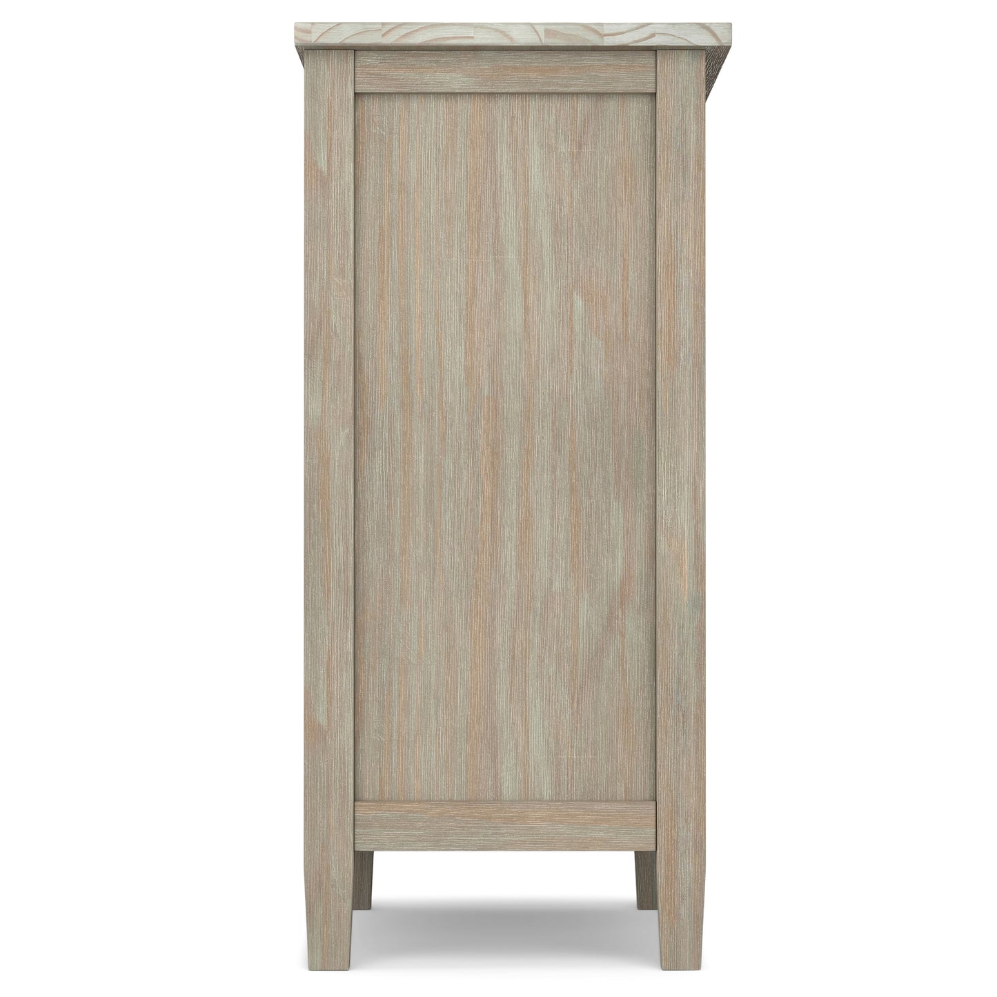 Distressed Grey | Warm Shaker Low Storage Cabinet