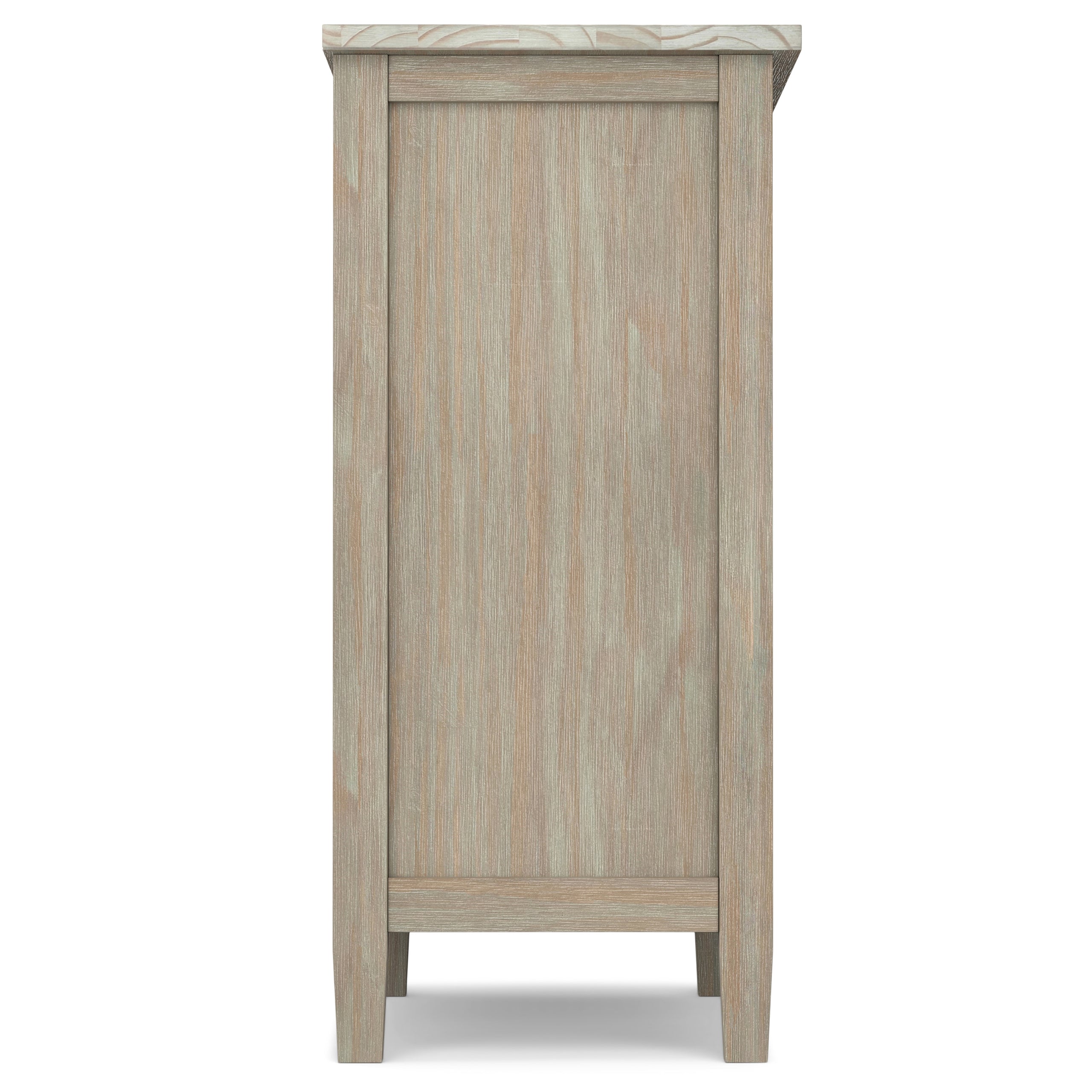 Distressed Grey | Warm Shaker Low Storage Cabinet