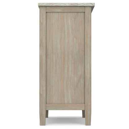 Distressed Grey | Warm Shaker Low Storage Cabinet