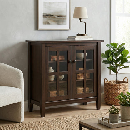 Brunette Brown | Warm Shaker Low Storage Cabinet