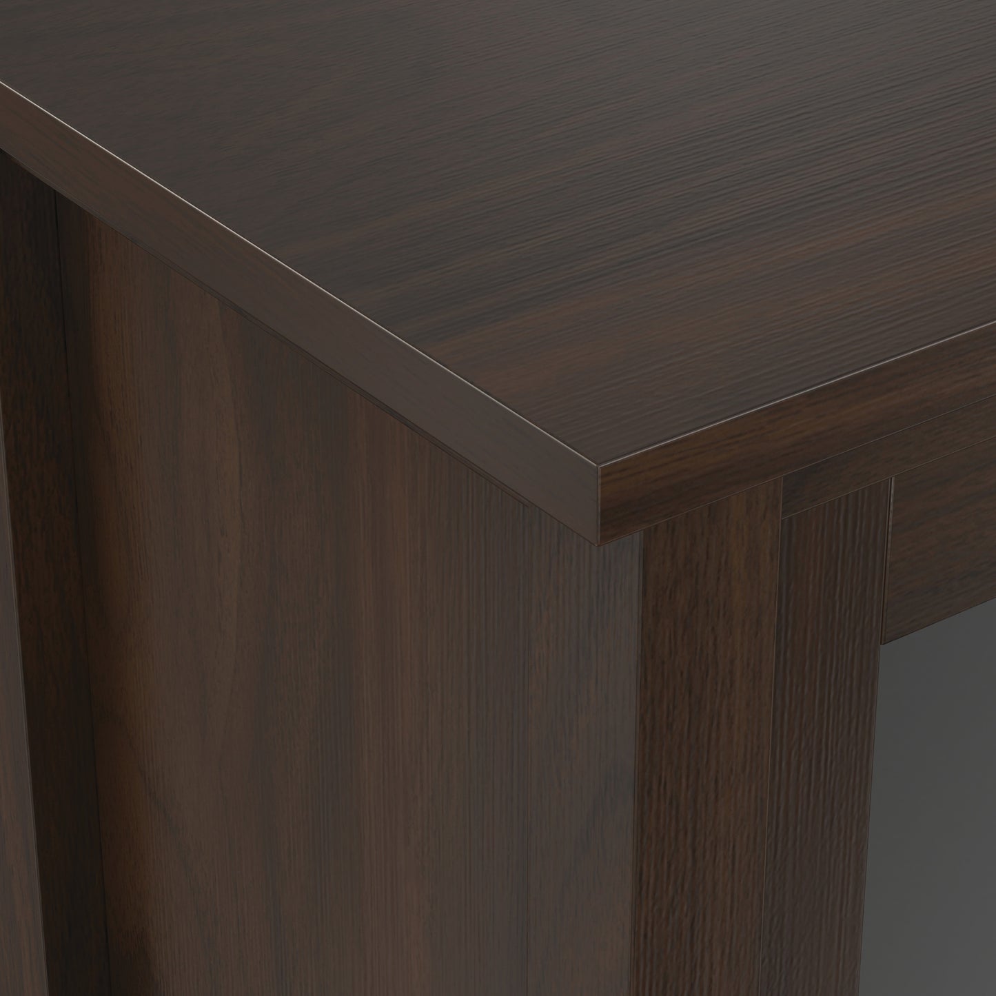 Brunette Brown | Warm Shaker Low Storage Cabinet
